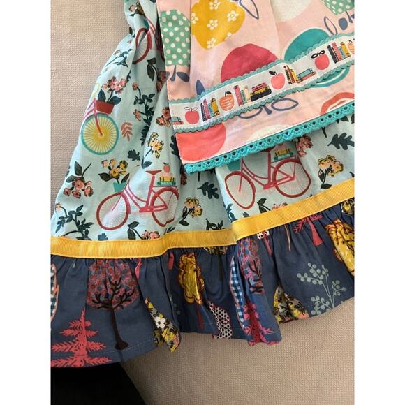 Matilda Jane Dress Size 2 Bicycle Apples Fall Back to School 2 sets available tw - Picture 6 of 6